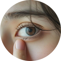 女性の目の写真